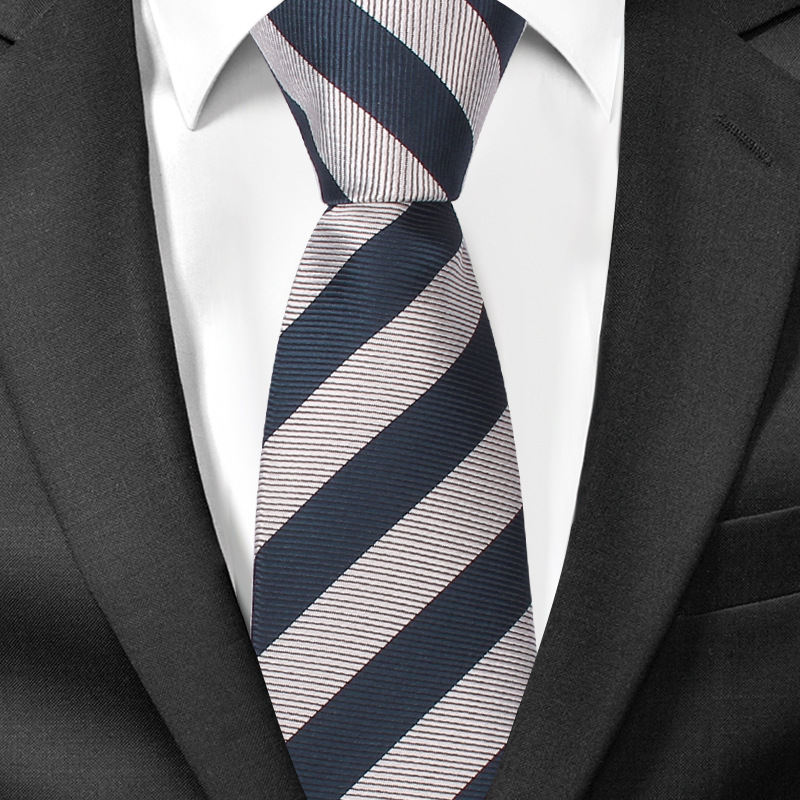 男韩版结婚新郎超窄5cm英伦懒人拉链免打学生刺绣黑色领带现货