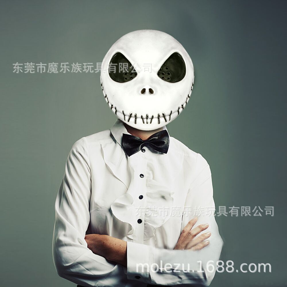 圣诞夜惊魂圣诞节杰克乳胶面具抖音电影周边角色派对头套面具魔鬼
