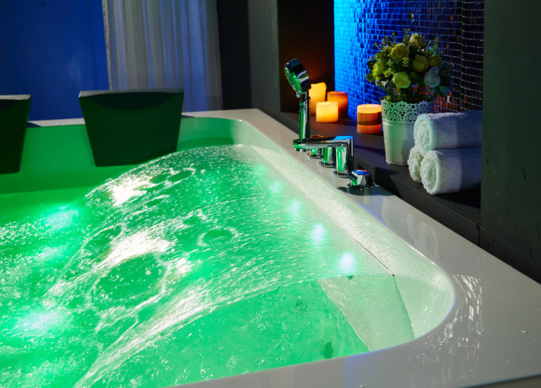 浴缸老牌厂家酒店专用别墅豪宅成人按摩浴缸豪华瀑布双人冲浪浴缸