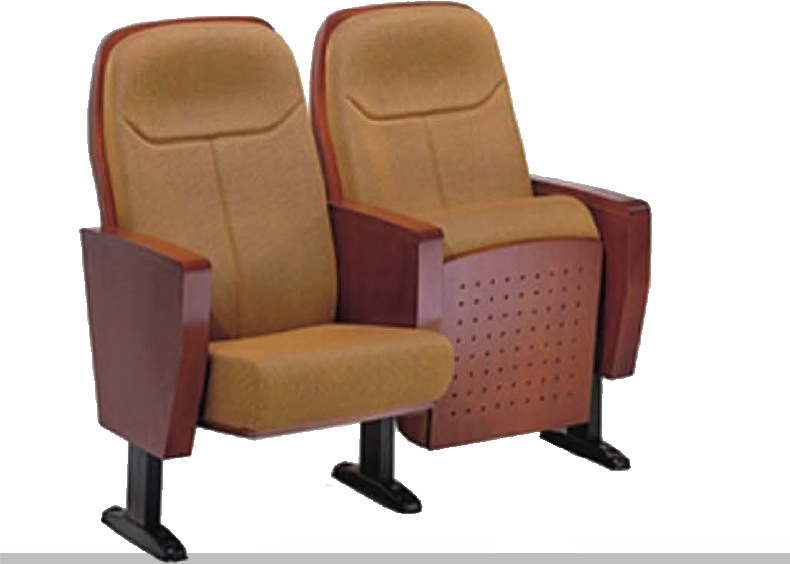 礼堂椅豪华实木剧院椅带写字板连排会议椅报告厅家庭电影院座椅子