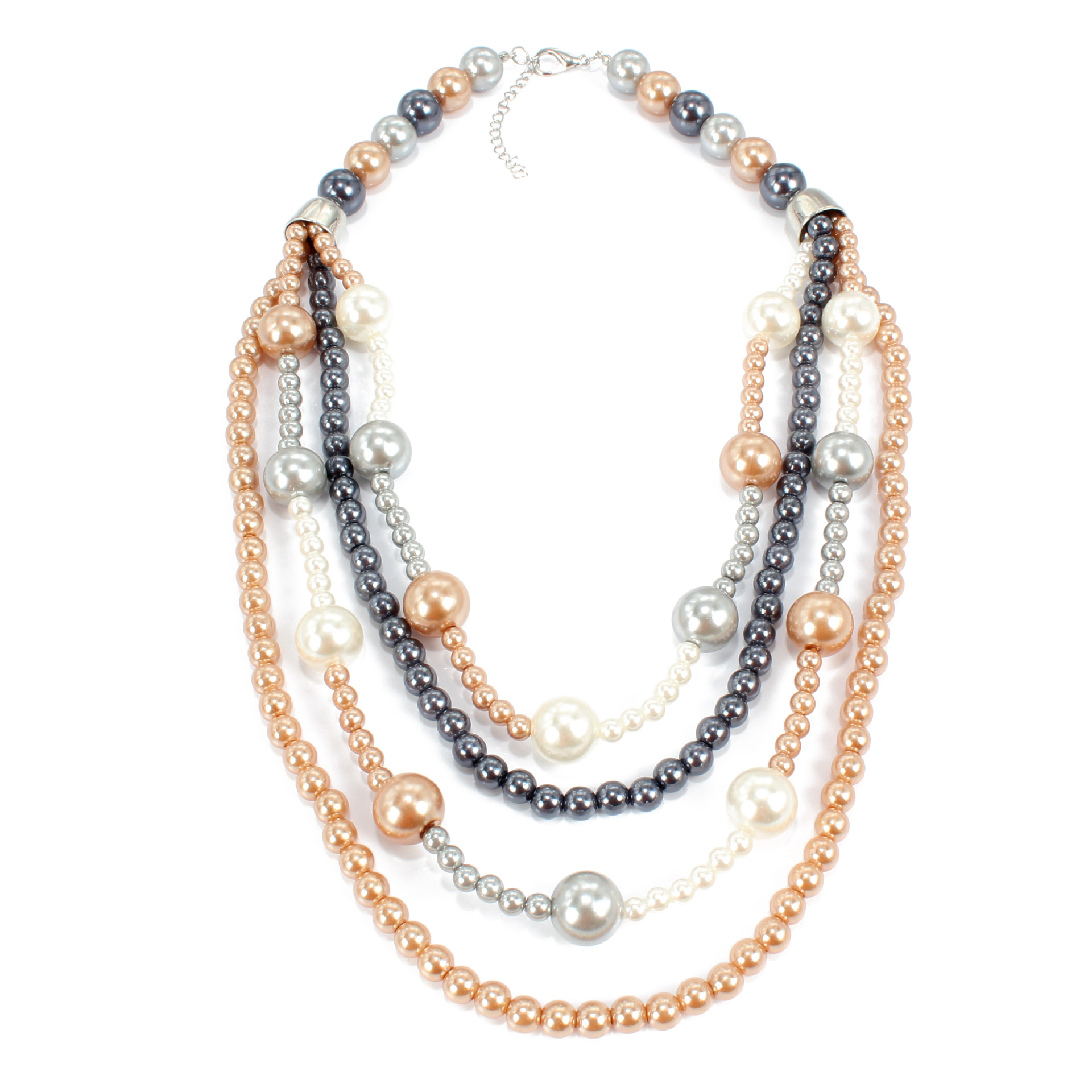 欧美多层珍珠项链 高档气质外贸饰品 多色混色长款毛衣链项链9600