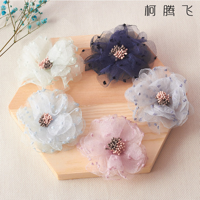 2018新款网纱蕾丝装饰衣服鞋子包包裙子花朵批发手工diy服装辅料