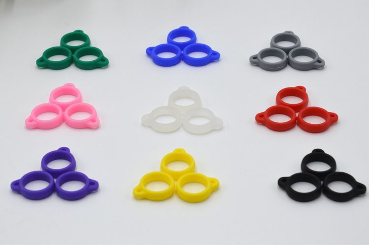 电子烟硅胶扣眼拉链防滑圈装饰环电子烟挂环七彩带眼拉链挂圈批发