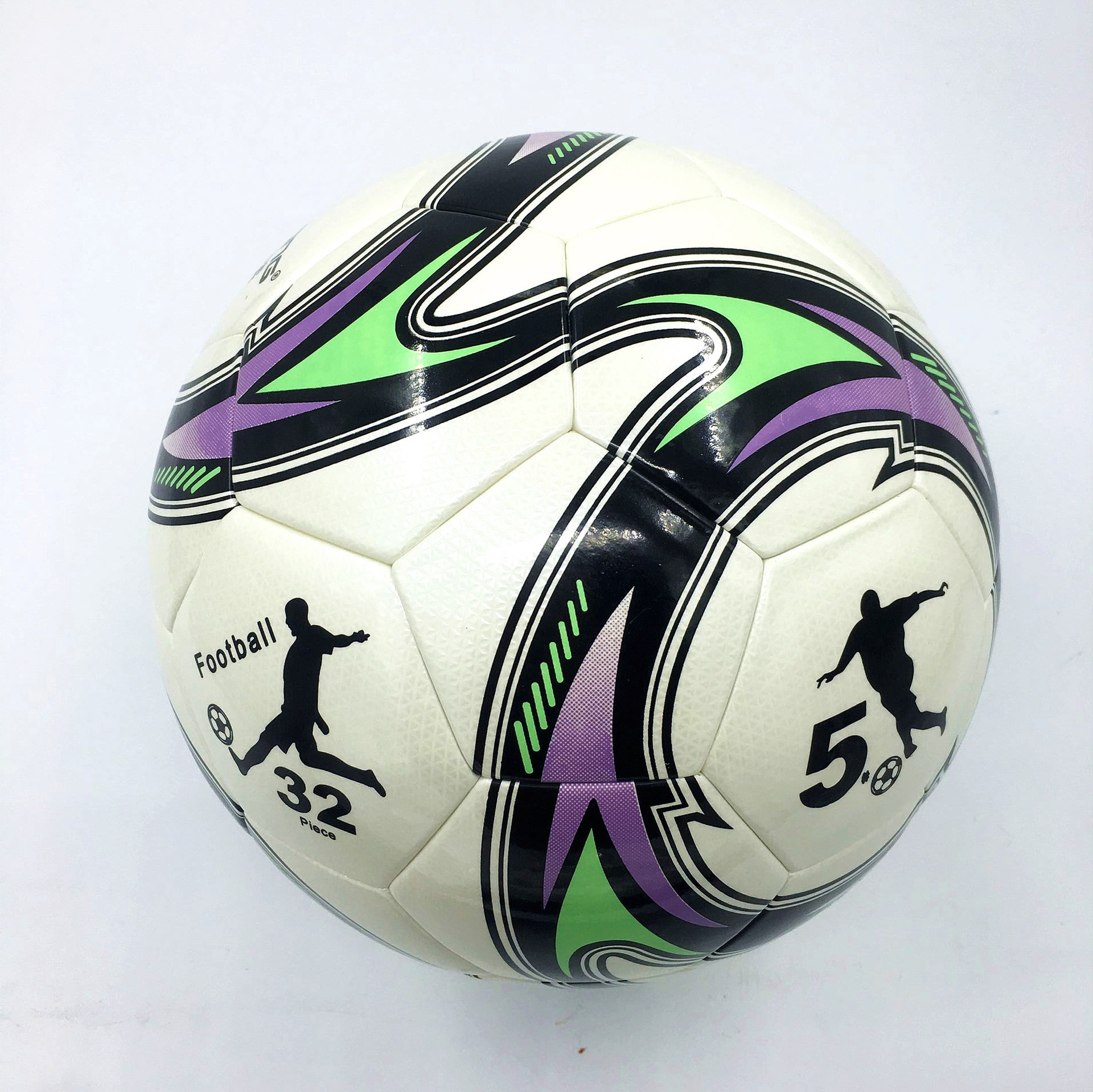 乔丹5号足球tpu热胶粘贴皮缠纱球胆 黑白款乔丹中国football