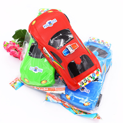 玩具车小汽车塑料儿童汽车模型惯性大号警车一元2元店玩具批发