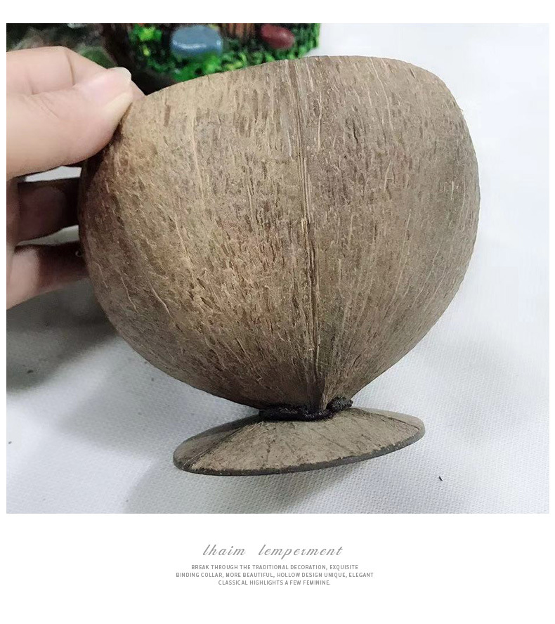 海南椰雕椰子壳雕画椰壳杯办公居家装饰品植物手工艺摆件纪念品