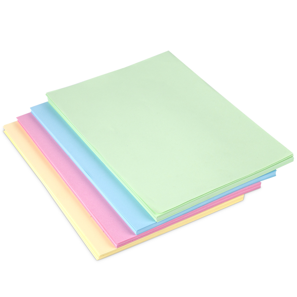 得力7391复印纸80g彩色a4双面喷墨激光打印办公用纸100张/包批发