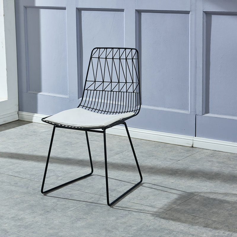 ins风靠椅金属铁线铁网铁艺休闲现代简约咖啡厅现代阳台靠椅厂家