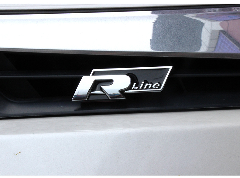适用大众运动款r标 rline金属车贴 rline车标 高尔夫6/cc尚酷途观