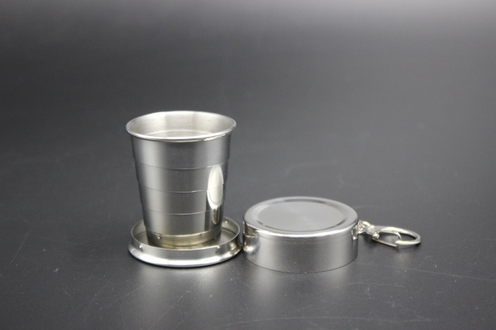 7万个不锈钢折叠伸缩杯户外旅行便携小酒杯礼品水杯金属酒杯相似店铺>