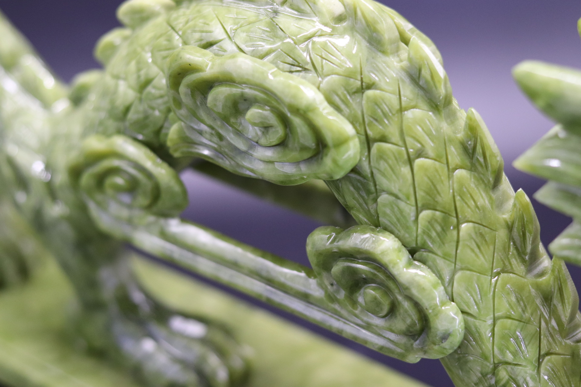 南玉50cm青龙 生意兴隆天然玉石精品玉器玉雕摆件 礼品可定制