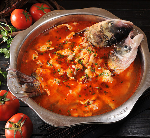 七可苗家番茄鱼 水煮鱼 鱼火锅 900g 煮鱼的佐料 番茄味 餐饮装