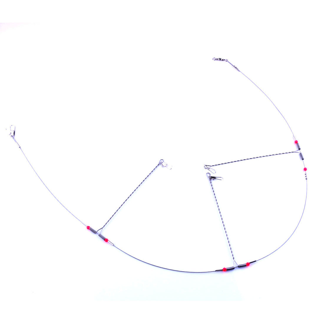 new up钓鱼天平海钓串钩10个/袋 钢丝天平钓鱼防咬线拉力70lb