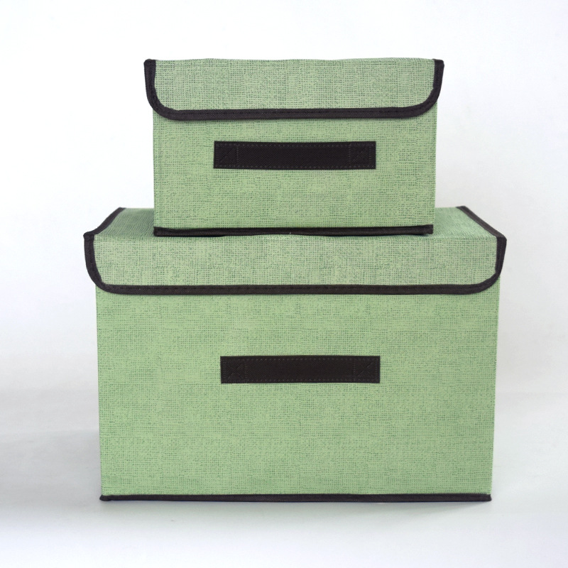 Home Fabric Foldable Storage Box Folding Storage Box Two-Piece Multi-Purpose Dustproof Storage Box Factory Wholesale
