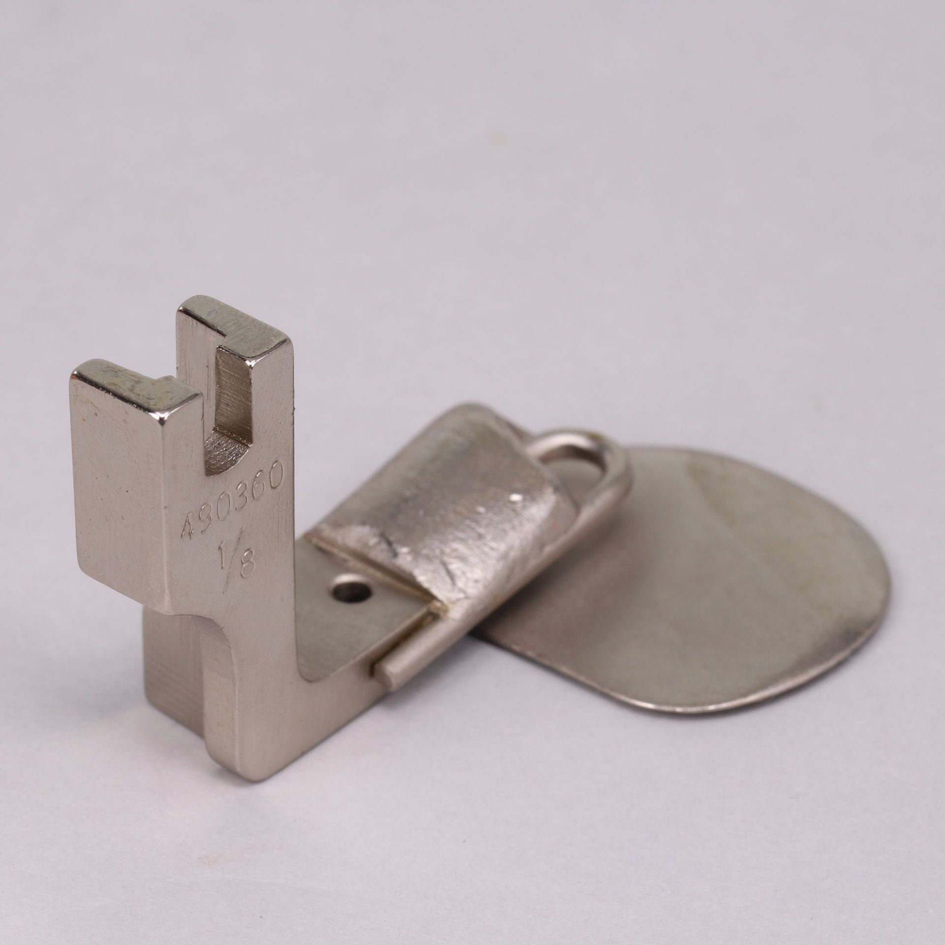 工业用单针平车薄料台湾厂卷边压脚490360 1/16 1/8 3/16 1/4