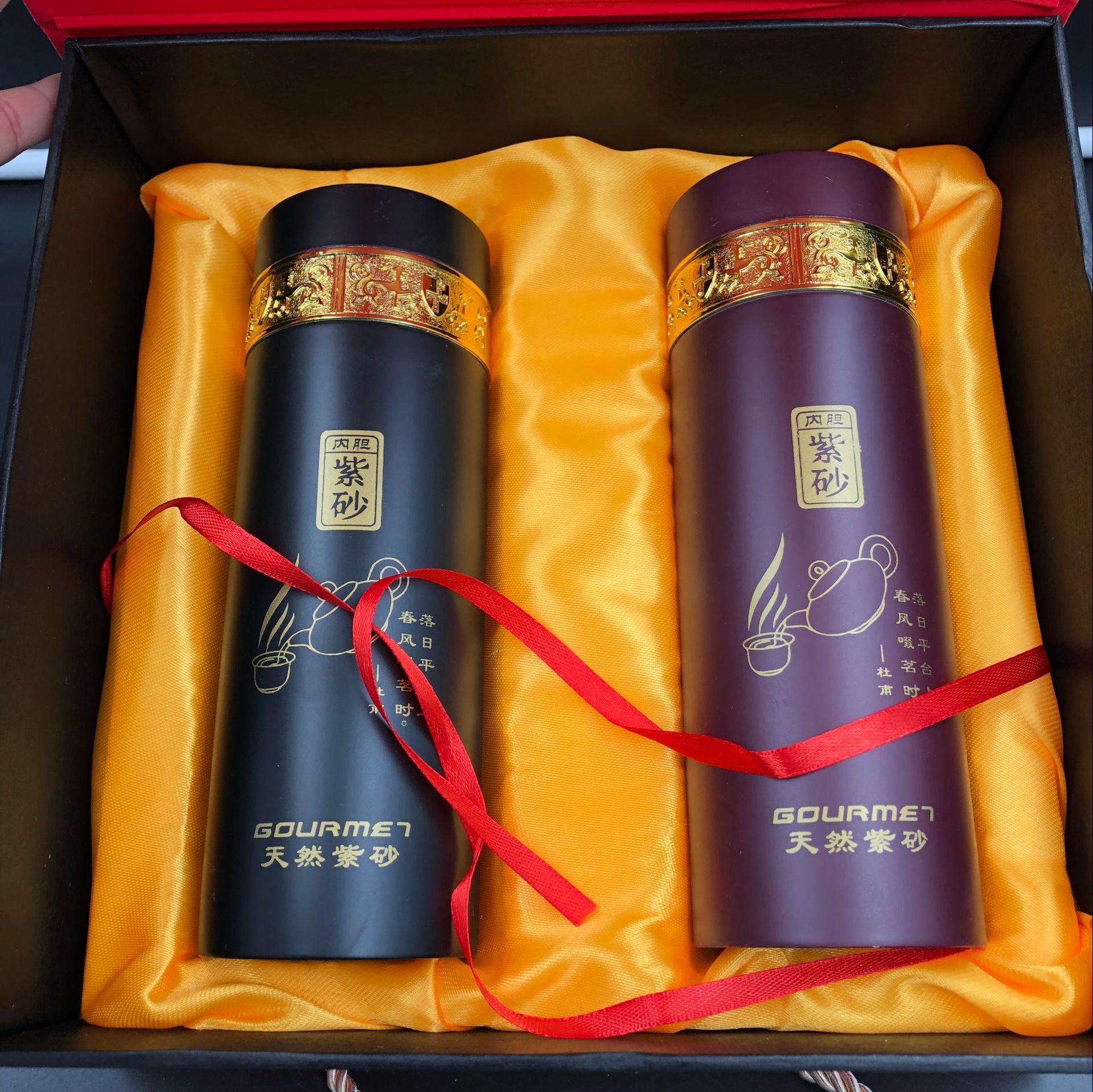 热卖保温杯批发商务礼品广告杯定制可印logo不锈钢紫砂杯办公杯子