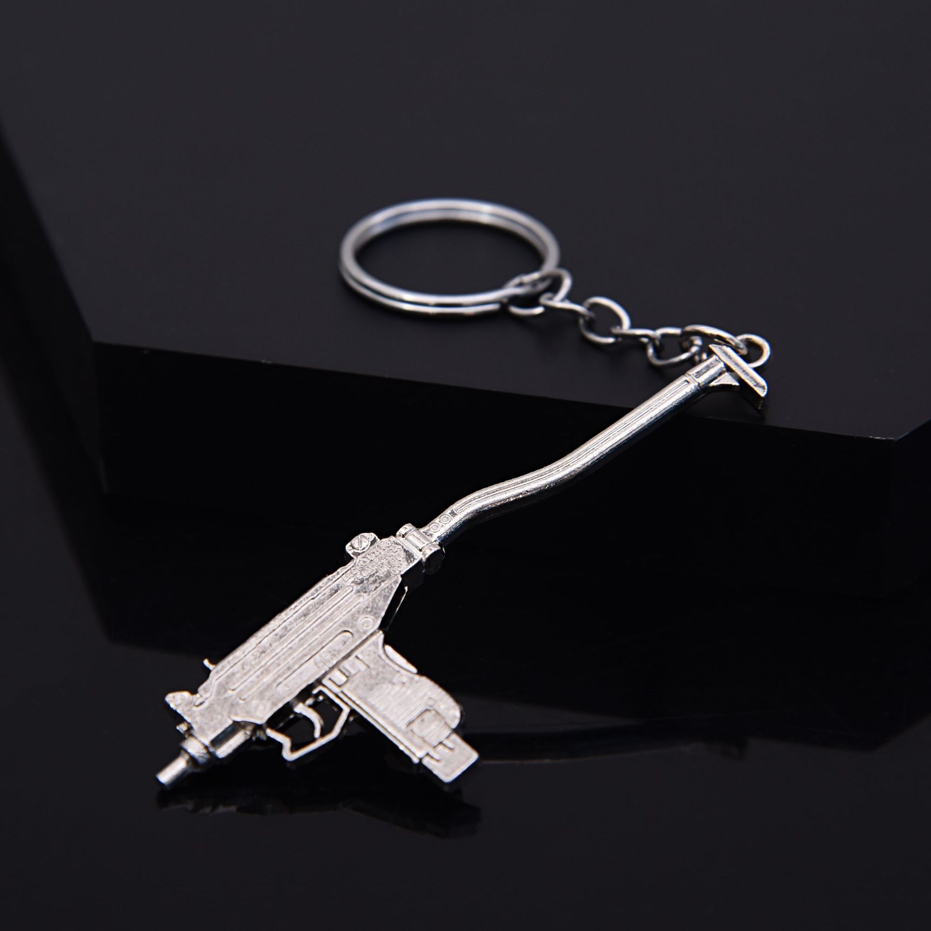 绝地求生pubg 9公分钥匙扣挂件枪武器模型摆件 98k平底锅蛋糕装饰