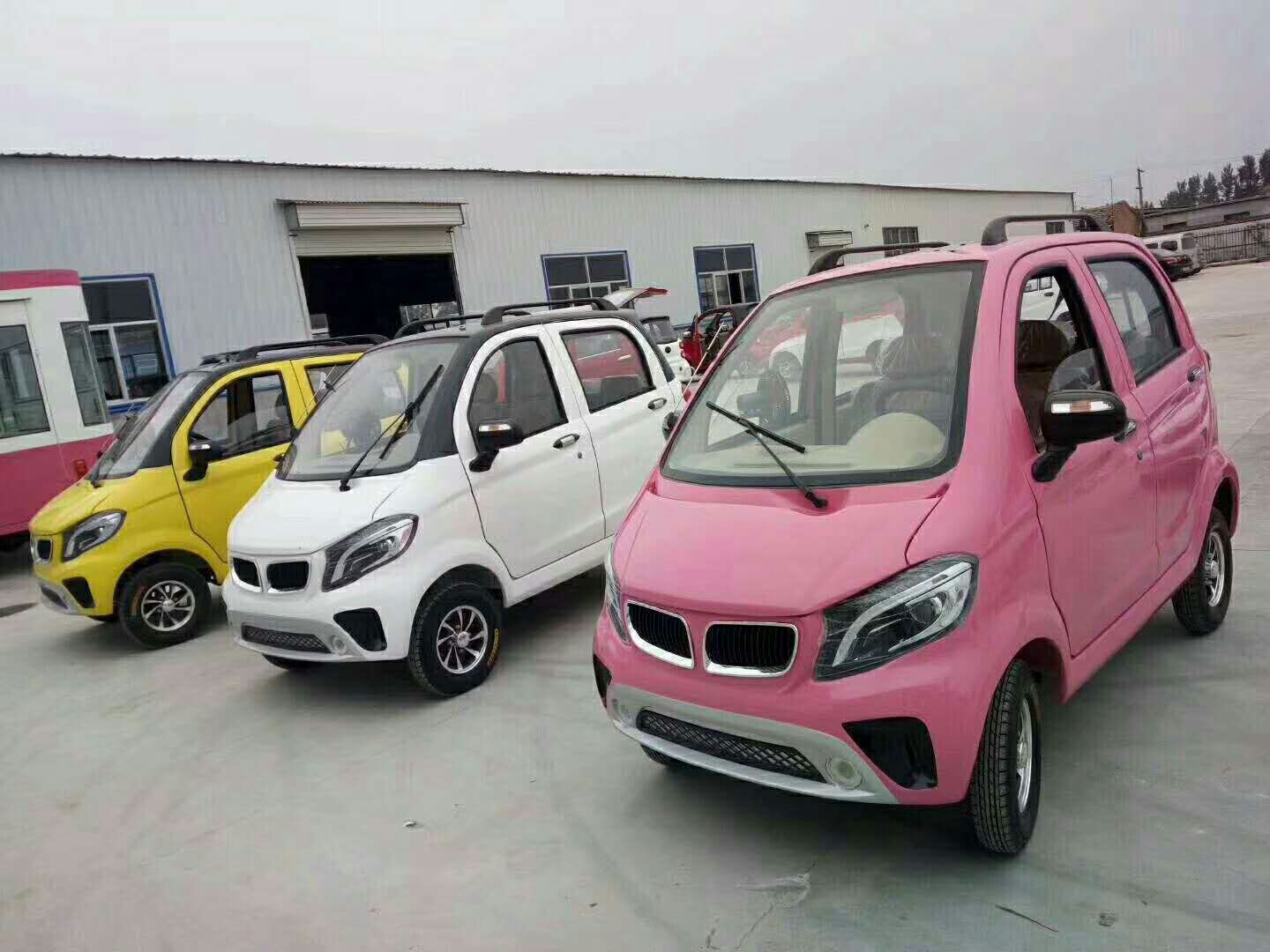 电动巡逻车家用四轮电瓶车全封闭老年人代步电动汽车油电两用铁壳