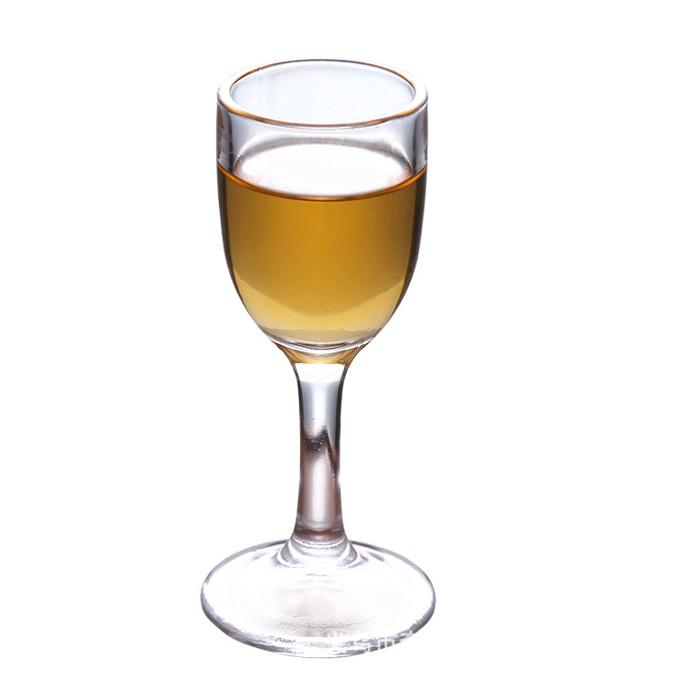 玻璃白酒杯健力jl01高脚烈酒杯30毫升六只装一口小号酒杯家用酒具