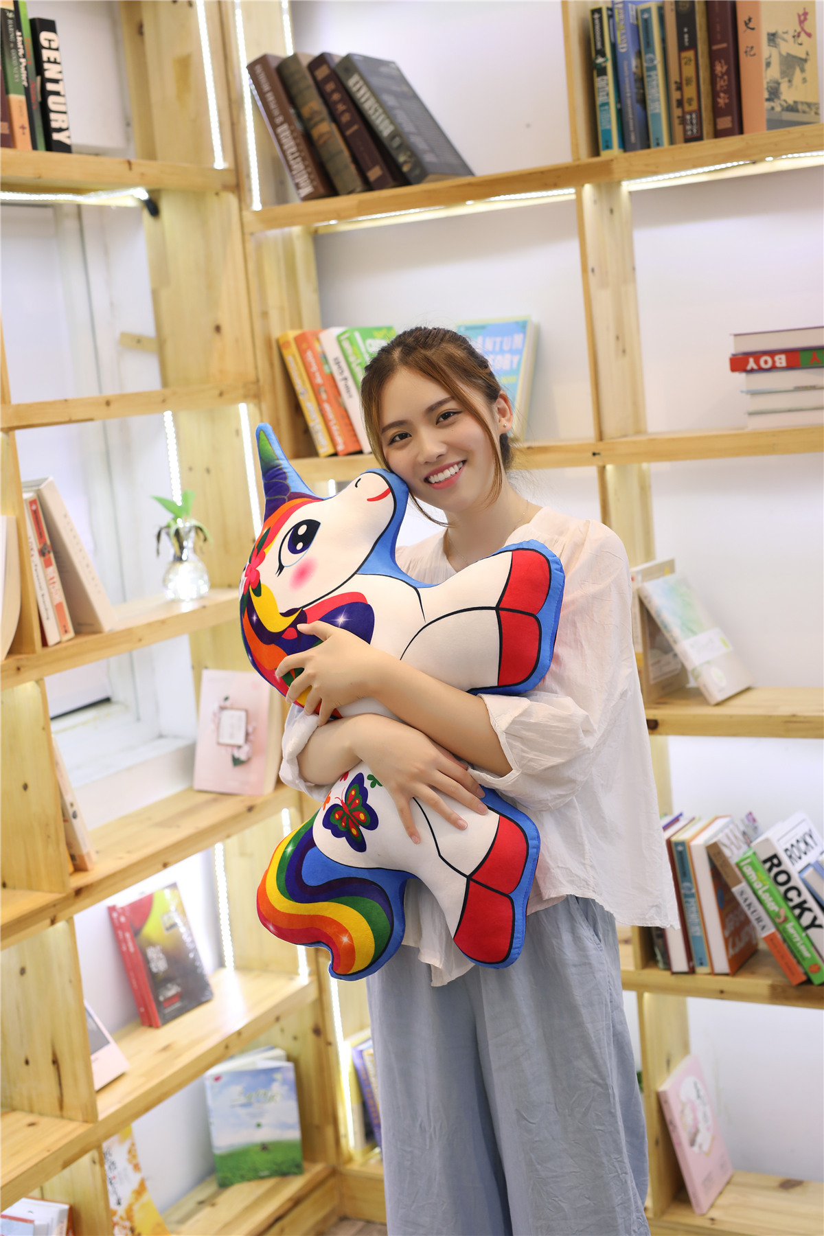 ins网红独角兽彩虹马公仔 娃娃机公仔女生趴趴小马玩偶毛绒玩具