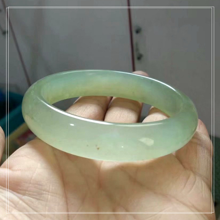 正品天然a货岫玉手镯 玉石镯子 冰种 水墨烟花镯子玉镯子包邮a93