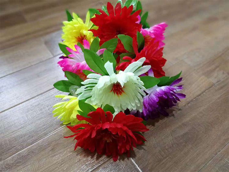 绢花菊花80厘米大花束清明花扫墓花便宜大把花祭祀公墓装饰花批发