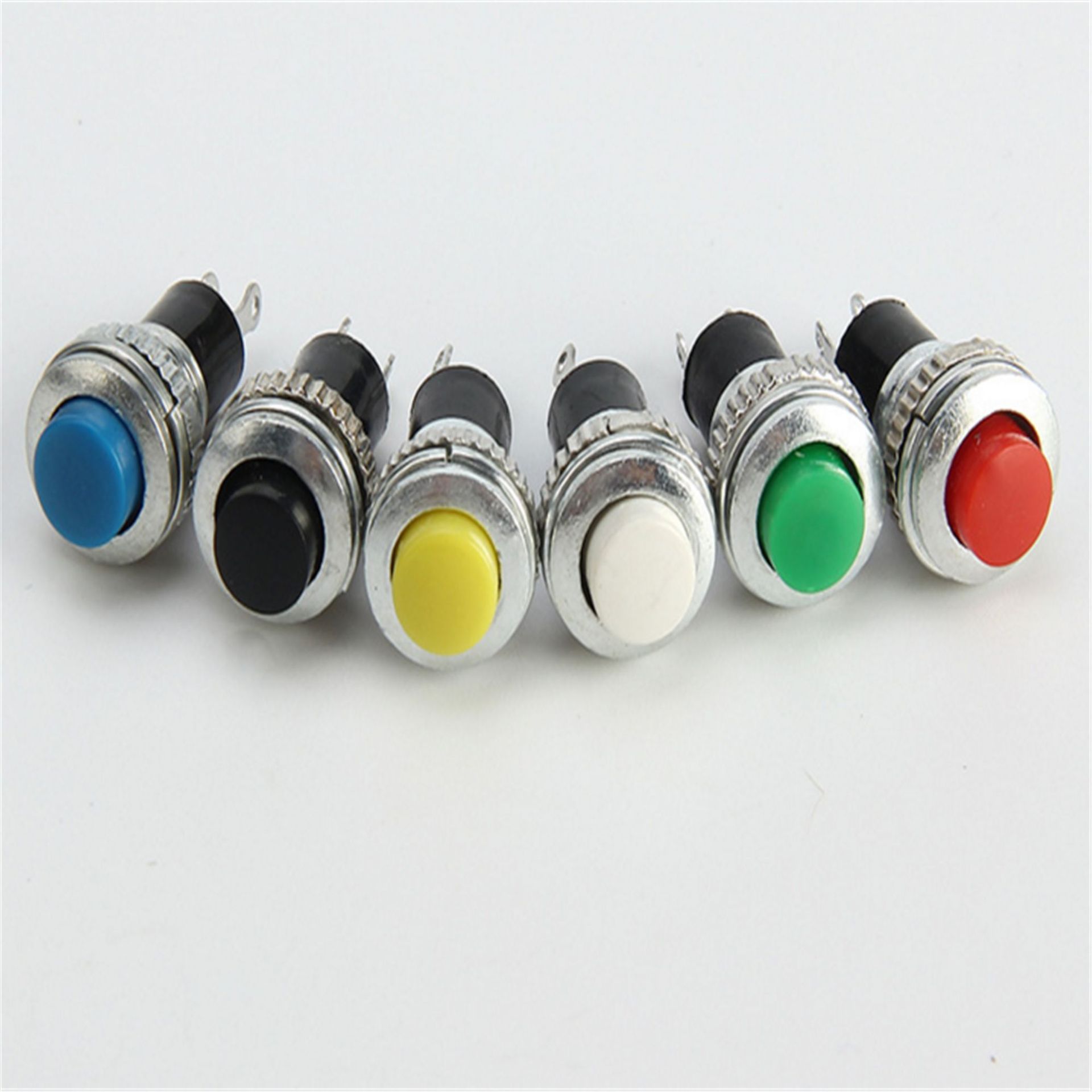 pbs-33b小型圆形按钮开关 12mm自复位电源点动按钮开关防水无锁