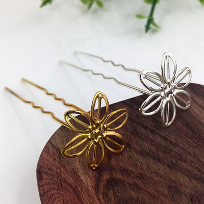 花片发叉(09510)古风汉服头饰盘发新娘diy配饰