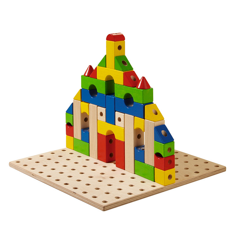 德国haba儿童早教幼教玩具木质多彩搭建积木玩具多彩积木块