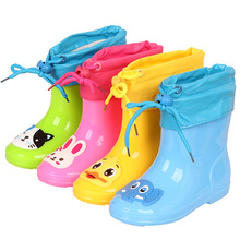 儿童雨靴女童加绒雨鞋男童保暖雨靴儿童宝宝水鞋可爱水靴防滑速干