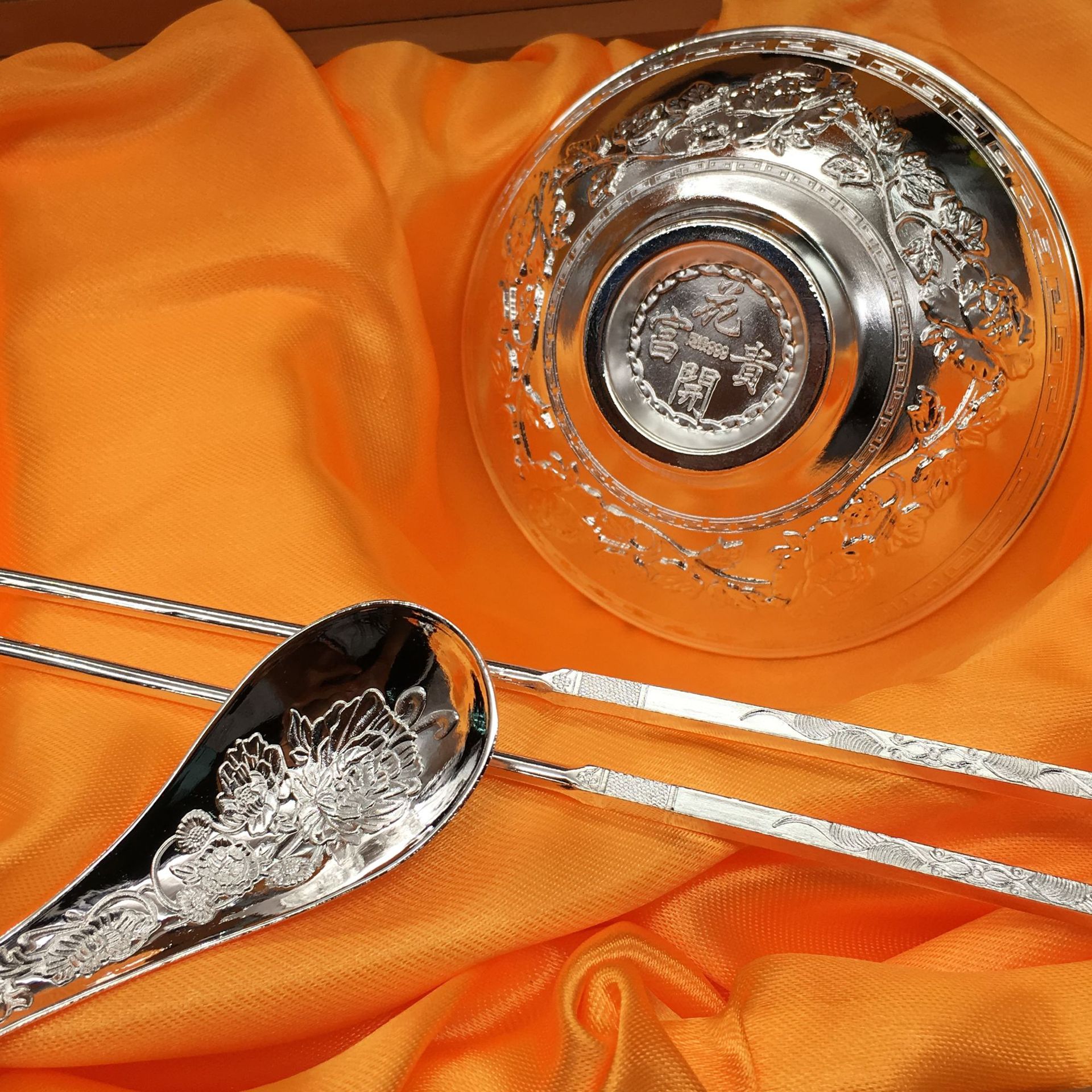 富贵金碗银碗套装会销聚会银行保险公司礼品工艺品纪念品随手礼