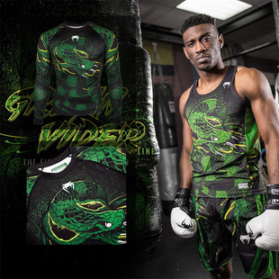 venum毒液紧身衣男运动t恤短袖跑步速干衣弹力训练圆领上衣健身服