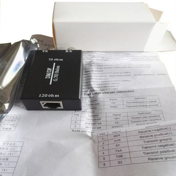 bnc母转rj45母平衡转非平衡转换器 g.