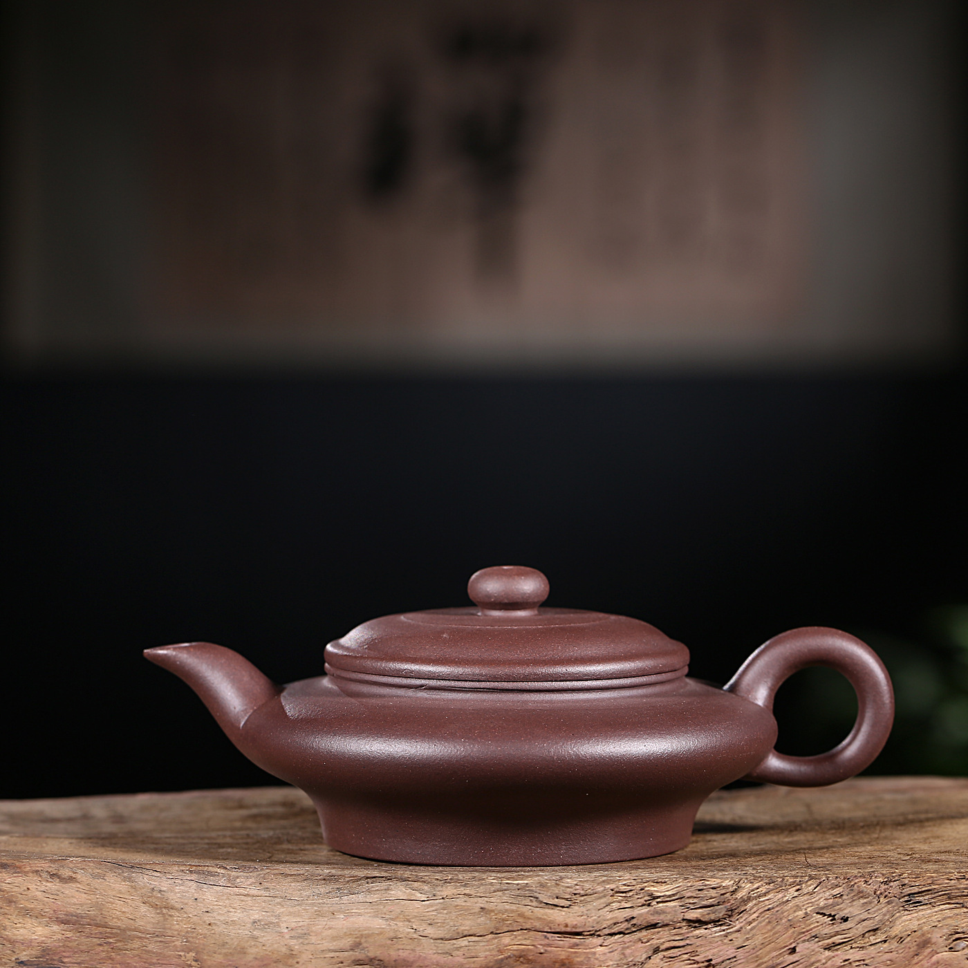 宜兴紫砂壶厂家手工经典款紫泥水扁壶茶具套装茶壶礼品定制批发