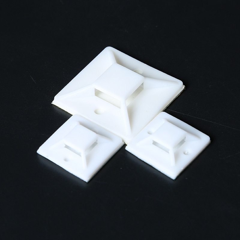 环保式扎带固定座30*30带胶吸盘电线固定座尼龙新料定位座