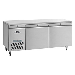 williams双门平台h02u  威廉士二门平台雪柜  不锈钢二门冰箱