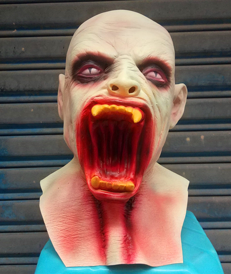恐怖面具吸血鬼面具恶魔头套丧尸僵尸獠牙血吃人吸血鬼恶魔面具