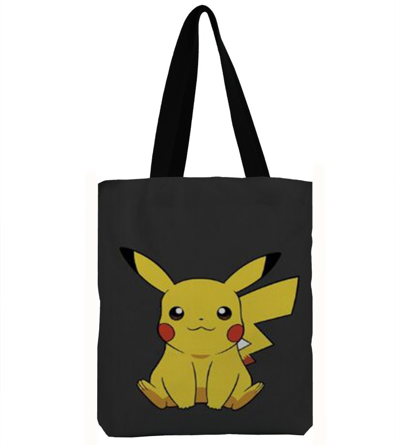 3d印花熊猫图案女单肩包购物袋新款大容量女包帆布包印花卡通布包