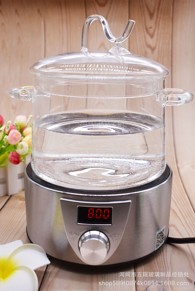 耐高温大号玻璃锅明火直烧电陶炉煮煲炖锅养生汤锅水果沙拉泡面锅