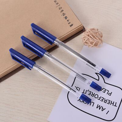 新品简约圆珠笔 塑料插套圆珠笔 原子笔 文具厂家直销批发