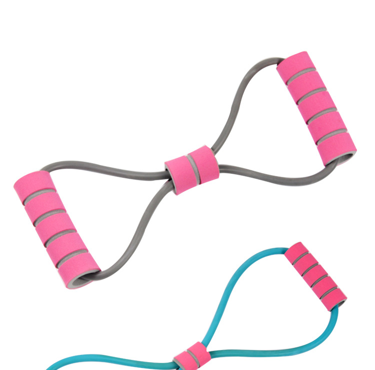 8字拉力绳八字扩胸塑胸器瑜伽橡皮筋乳拉力器带弹力绳现货批发