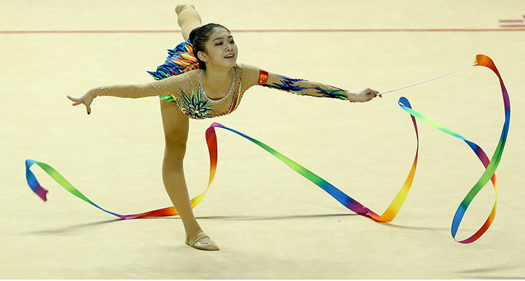 专业艺术体操彩带 4米体操彩带舞蹈道具花体操道具儿童表演出飘带