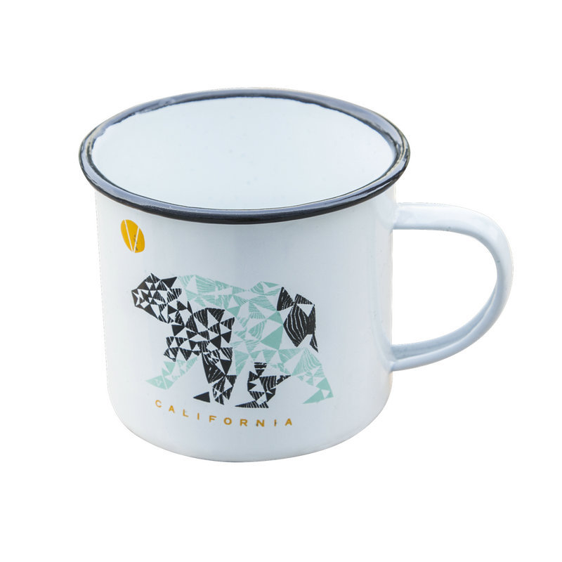 工厂定制卷边搪瓷杯珐琅杯 可定制图案水杯咖啡杯茶杯