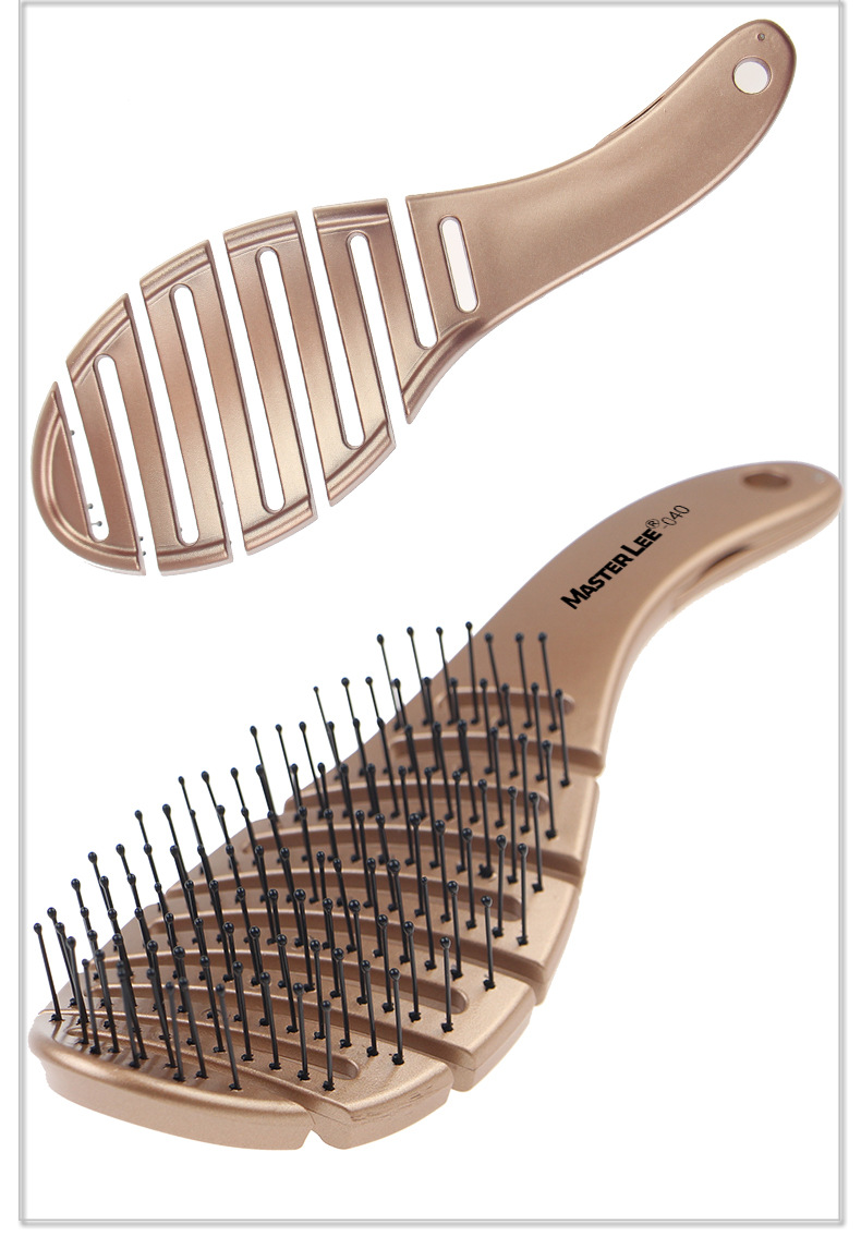 外贸热销家用大弯梳美发梳排骨梳直发梳abs卷发梳造型梳尼龙梳子