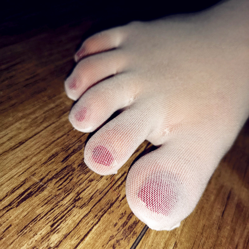 男丝袜连裤袜五指袜360度无痕全透防勾透明隐形分脚趾无缝丝袜夏