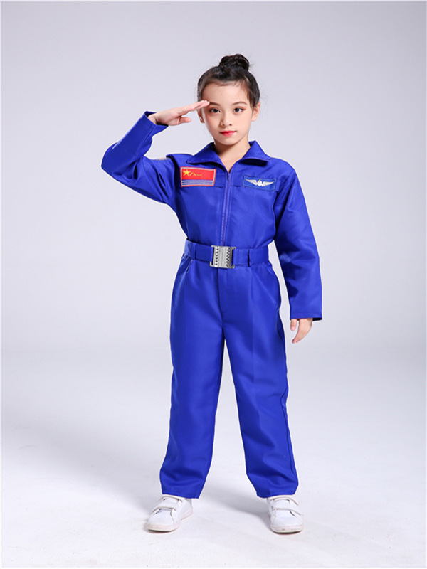 儿童空军演出服飞行员男女款表演服航空飞行员制服儿童成人军装