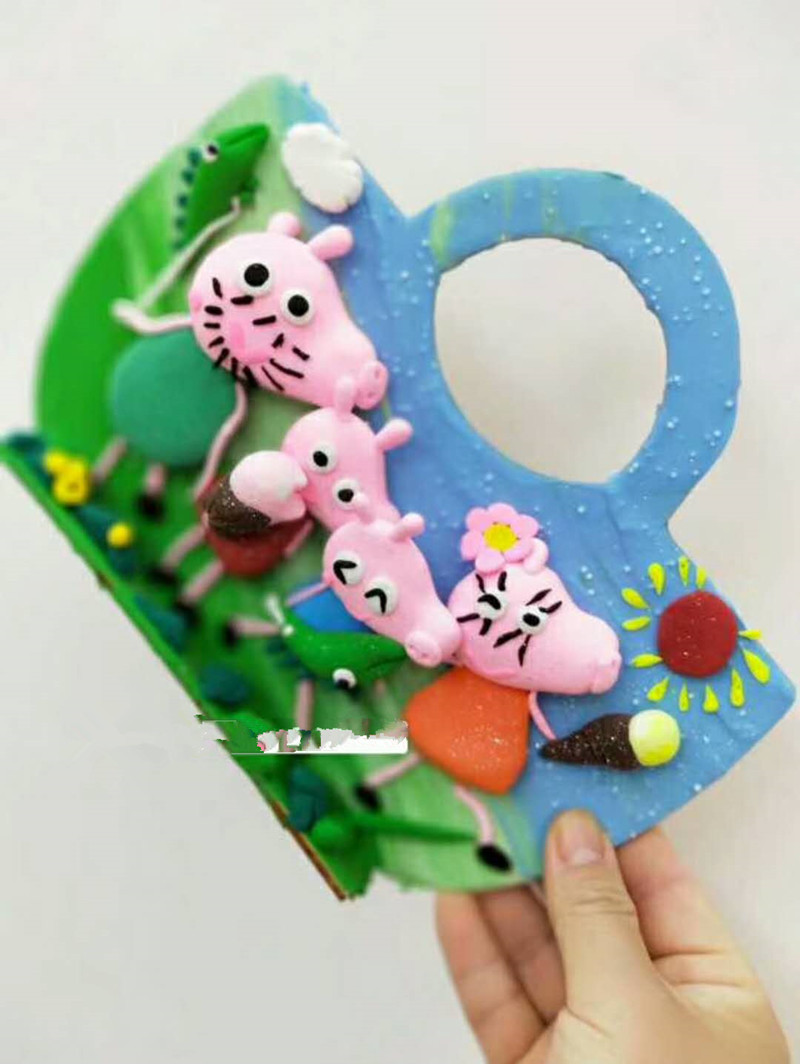 手提包木质白坯 粘土板 彩泥雪花泥模具创意diy手工材料美术画材