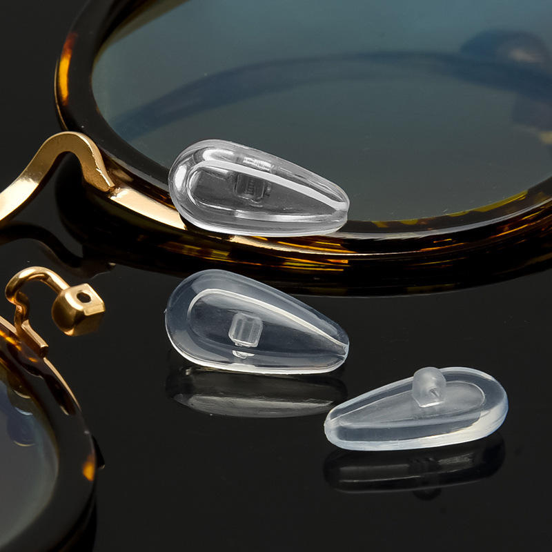 眼镜鼻托硅胶柔软气囊防滑近视眼睛配件螺丝式框贴卡口鼻托垫