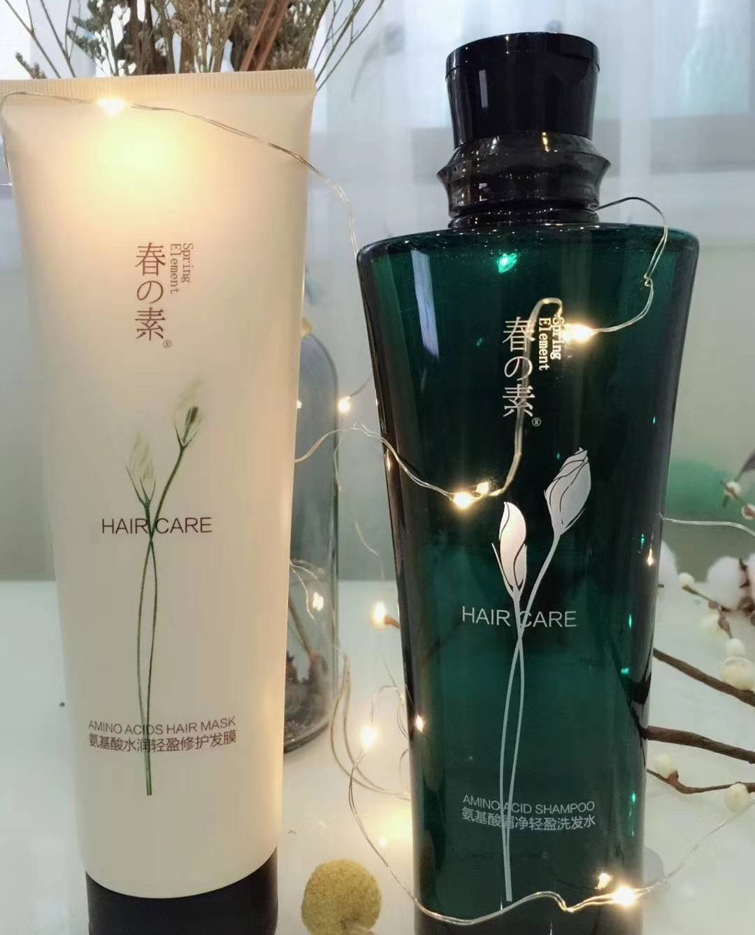 春素洗发水护发素套装400ml*280ml氨基酸洗发水护发膜一件代发