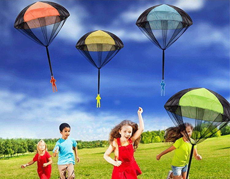 跨境热销手抛降落伞亲子互动玩具幼儿园降落伞儿童投掷益智玩具